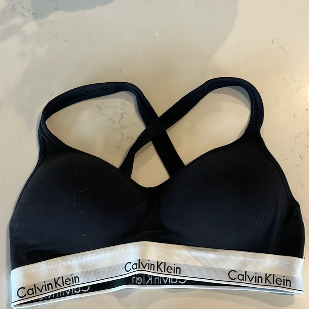 Calvin Klein racer back black bra